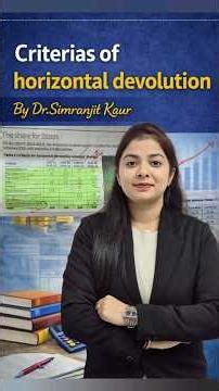 Criterias Of Horizontal Devolution | The Hindu Editorial | By Dr Simranjit Kaur #shorts