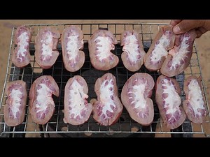 BBQ Pork Kidney | How to Cook Pork Kidney | Pig Kidneys Grilling and Eating