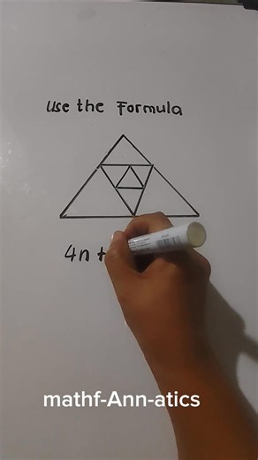 38K views · 430 reactions | Counting using a formula. #learning #counting #basic #easy #triangles #fbreels2025ツ | Math Fannatics | Facebook