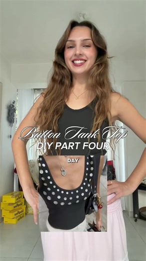 DIY Button Tank Top: Upcycled Fashion Tutorial