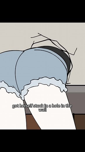 Student Gets Stuck in Wall Hole: A Unique Anime Moment