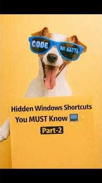 Hidden Windows Shortcuts You MUST Know Part-2 💻⚡
