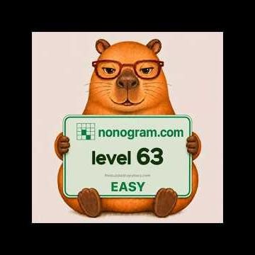 Nonogram.com Level 63 — Easy #mobilegaming #puzzle #nonogram #beginnerfriendly