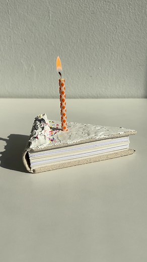 a birthday cake book 🍰 #bookbinding #bookbinder