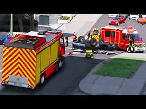 [GTA5] UNE VOITURE CRÉE UN GROS ACCIDENT | SAPEURS-POMPIERS | SDIS77