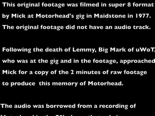 22K views · 202 reactions | Motorhead live 1976 Maidstone, Mid Kent College, England - tribute to Lemmy, Fast Eddie & Phil uWoT | Top Hat Crew's "Live Music Archives" | Facebook