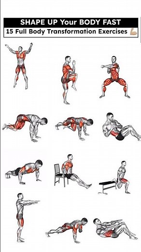 SHAPE UP Your BODY FAST | 15 Full Body Transformation Exercises 💪🏼