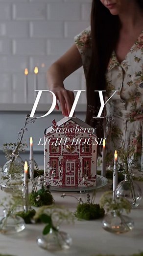 12K views · 930 reactions | D I Y STRAWBERRY LIGHT HOUSE✨ How lovely to see that so many of like my light house creations and want DIYs凉 Here is the DIY of this cute one﫶 Are YOU going to tray to make one? Can’t wait to see it! Tag me in your post so I also can share in my story殺 #diyproducts #diyinspo #diyinspiration #diycreations #diycreative #creating | Maren Baxter Blog | Facebook