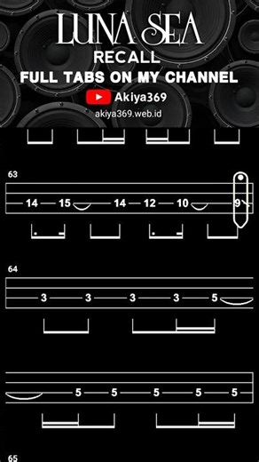 RECALL / LUNA SEA【BASS TAB】 #shorts #basstabs #lunasea
