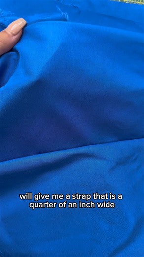 Mood Fabrics | Fabric & Sewing on Instagram: "✂️ How to Make a Skinny Spaghetti Strap ✂️ • Cut a 1-inch strip of Mood Fabrics’ swim trunk fabric. • Fold it in half lengthwise and sew with a ¼-inch seam allowance. • Trim the raw edge with pinking shears to prevent fraying. • Use a tube turner to flip the strap right side out. • Press for a neat, polished finish. Perfect for dresses, tops, or even drawstrings on swimwear! #MoodFabrics #MadeWithMood #SewingTips #DIYFashion"