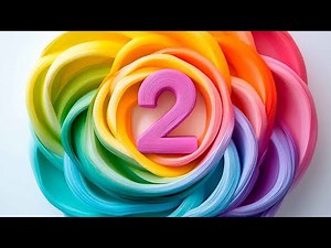 DIY Play-Doh Number Two | Learn Colors for Kids with Rainbow Play-Doh Numbers