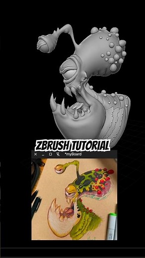 ZBrush Character Tutorial #zbrush #3d #sculpting