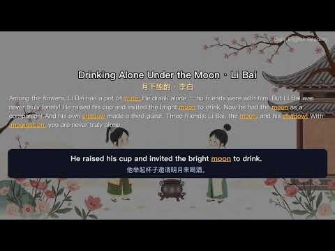 300 Tang Poems: Drinking Alone Under the Moon · Li Bai (月下独酌 · 李白) | Learn English with Chinese Stor