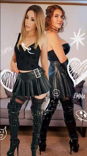 Temptations come in pairs ft. ‪@emmassecret_closet‬ #platformboots #leatherfashion #shorts