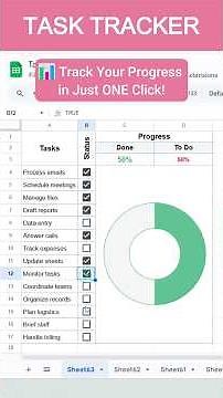 Track your progress in just one click! #excel #exceltips #exceltutorial