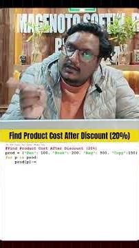 Find Product Cost After Discount Using Python | Dictionary Example 🔥 #shorts