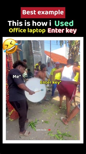 Office Laptop Enter Key Be Like 💻😂 | Relatable Work Meme | funny meme video #shorts #memes