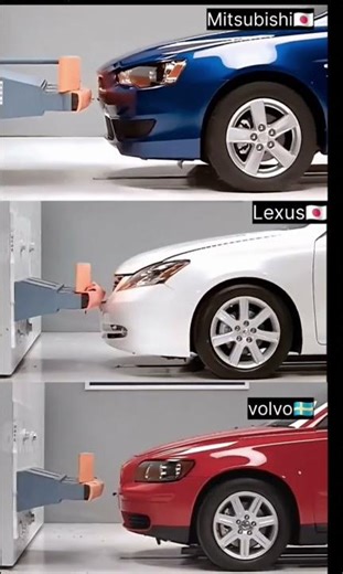Volvo vs Lexus vs Mitsubishi — Front Crash Test: Who Survives? #cars