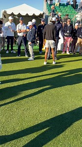 Behind the scenes of our live interview with Larry Fitzgerald on the 1st tee of the WM Phoenix Open Pro Am on Wednesday. He’s the best! | Scott Pasmore 3TV