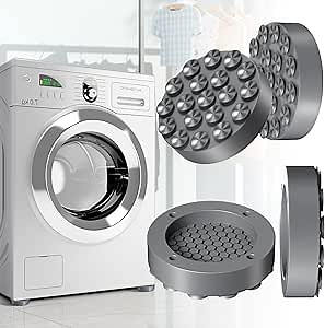 Amazon.com: Anti Vibration Pads for Washing Machine, Washing Machine Vibration Pads Pedestals, Anti Vibration Washing Machine Support 4PCS, Prevent Your Washer and Dryer Set from Walking and Reduce Noise, Grey : Tools & Home Improvement