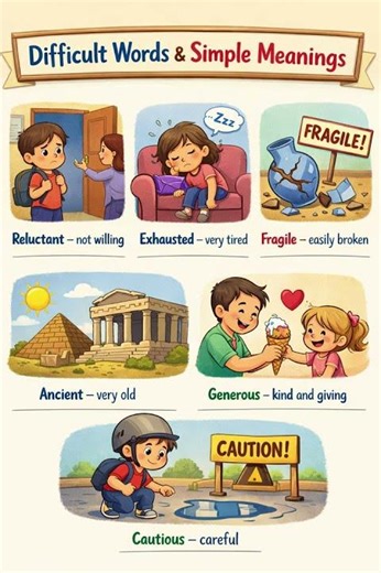 Difficult Words & Simple Meanings #englishlanguage