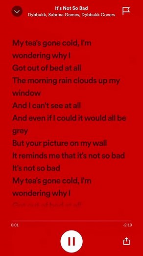 วิดีโอของ user24093698574 (@songmusic107) พร้อมเพลง It's Not So Bad - Dybbukk Covers & Sabrina Gomes & Dybbukk