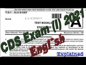 CDS Exam (I) 2021_English || cds previous year question paper, cds pyq ||Explained|| #cds #nda #upsc