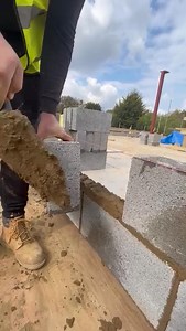 How To Lay Bricks For Beginners Using a line🥰🥰🧱🧱🧱🧱🧱 #reals #bricks #tricks #vide | Bricklayer