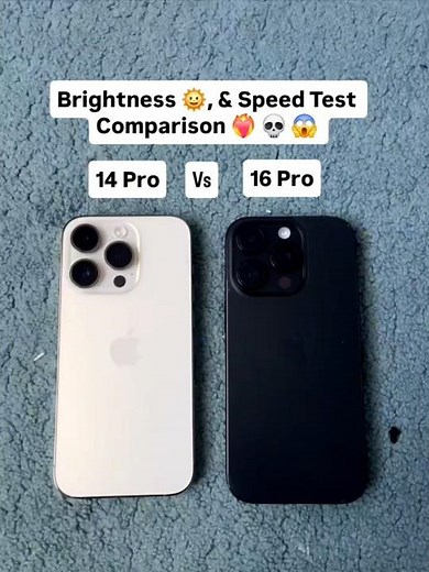 🔥 iPhone 14 Pro vs iPhone 16 Pro | Brightness ☀️ & Speed Test – SHOCKING Winner! #shorts #viral #fyp