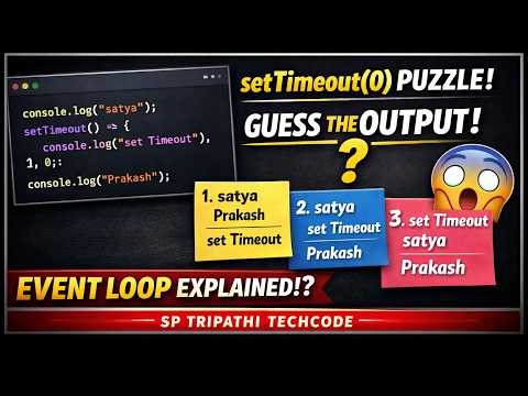 JS Tricky Question 😱 | setTimeout(0) Still Delays? 🤯 | Event Loop Explained