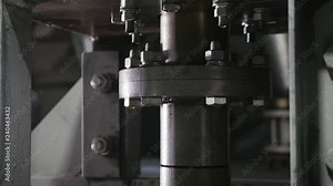Rotating tube with a round clamp working in a machinery tool of an oil plant
