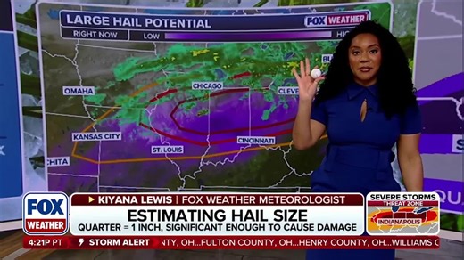 Explaining hail sizes: Quarters, golf ball, tennis balls and softball sized stones