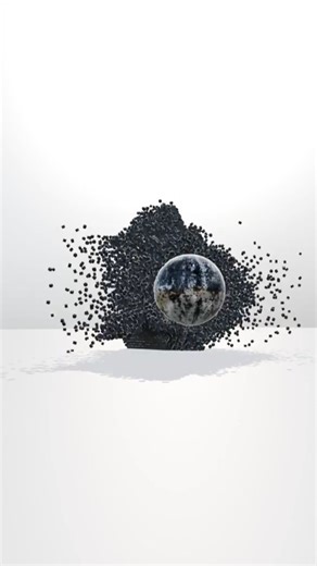 Rigid Body Phisycs Simulation Satisfying sphere compilations.#shorts