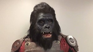 Movement of our haired black gorilla mask | Immortal Masks