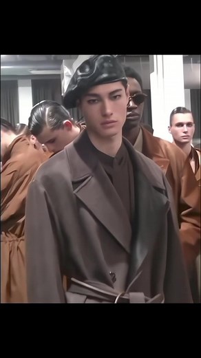 Brandon Erba Backstage at Emporio Armani 2023