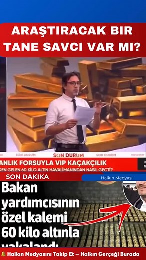 160 reactions · 68 shares | Timur Soykan : “Dubai’den İstanbul’a gelen uçakta, AKP’li eski Bakan Yardımcısı Fatih Metin’in beraberindeki eski Özel Kalemi Yunus Emre Morkoç, VIP salonunda 60 kilo kaçak külçe altınla yakalandı.” Araştıracak bir tane savcı var mı? | Halkın Medyası | Facebook