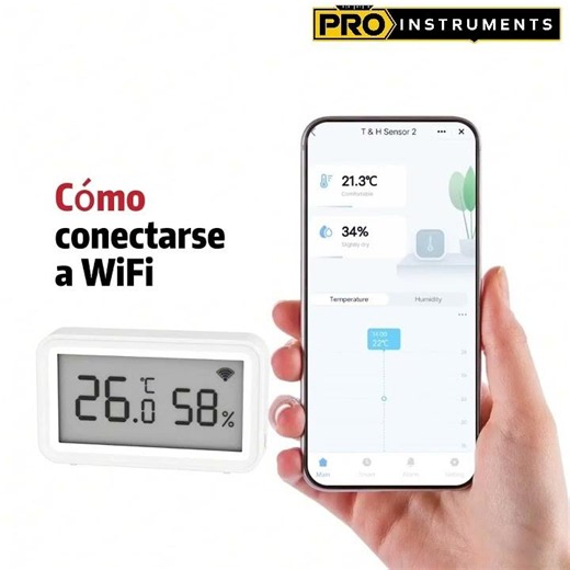 🔸Termohigrometro Digital con conexión Wifi - Pro Instruments - Temperatura y humedad