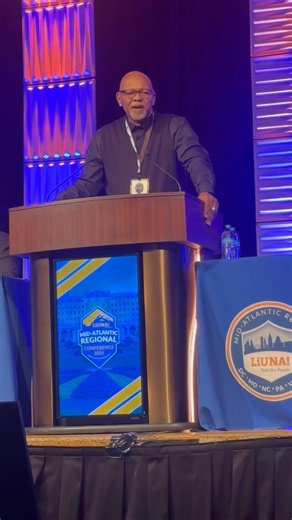 Samuel Staten Jr Business Manager of Laborers Local 332 & LIUNA VP…….Thank you for delivering such a sincere and meaningful message. It resonated deeply with everyone present. #LIUNA #LABORERSRISING #MidAtlanticRegion #Local332 #Local57 #Local413 #Local572 #Local710 #Local11 #onecouncilonevoicetheldcpodcast | LECET Philly 5county
