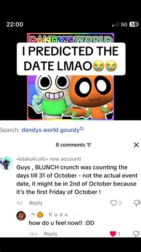 GUESS WHAT, THIS IS MY 15th DANDYS WORLD PRECITION. NEVER EVER FROGET IM ALWAYS RIGHT WHEN I PREDICT SOMETHING.🥶 #tik_tok #dandysworld #dandysworldgourdy #gourdy #dw
