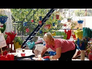 Καταστευή Δημιουργία Γλάστρας απο ύφασμα & τσιμέντο - DIY Project Craft Garden