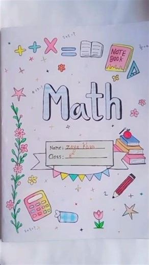 math notebook cover design #shotrs #maths #design