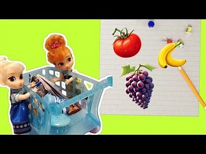 shopping fun! Elsa and Anna toddlers at the store