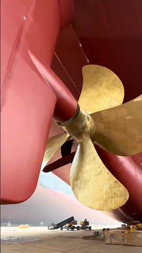 How Massive Is a Ship Propeller? 😲 | 80-Ton Giant Explained! #shorts