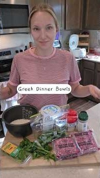 EASY Dinner | Greek Rice Bowls #sahm #easyrecipes #easydinner #dinnerideas