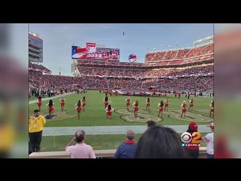 49ers Cheerleader Takes A Knee During National Anthem At Levi’s Stadium