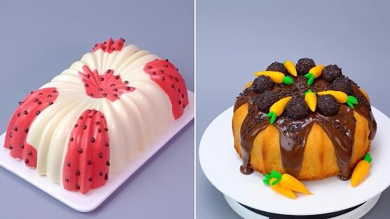Watermelon Pudding Cake and Chocolate Bundt Cake
