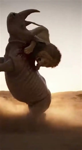 Deadly Clash: Lion vs Rhinoceros #attack #lion #Rhinoceros