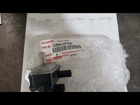2018 toyota highlander purge valve problem