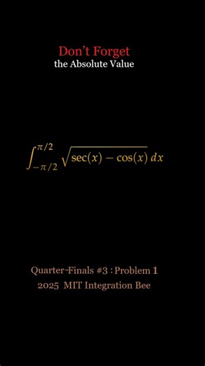 Why the Absolute Value Matters in This MIT Integral