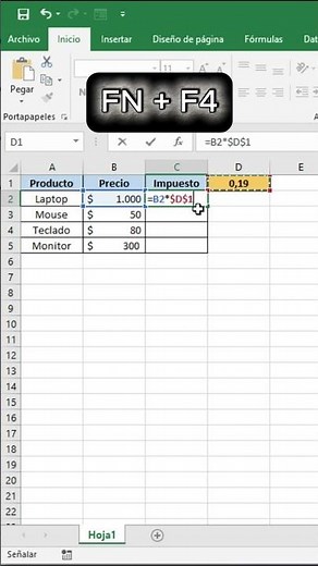 Cómo copiar fórmulas correctamente en Excel (Evita errores comunes) #excel #shorts